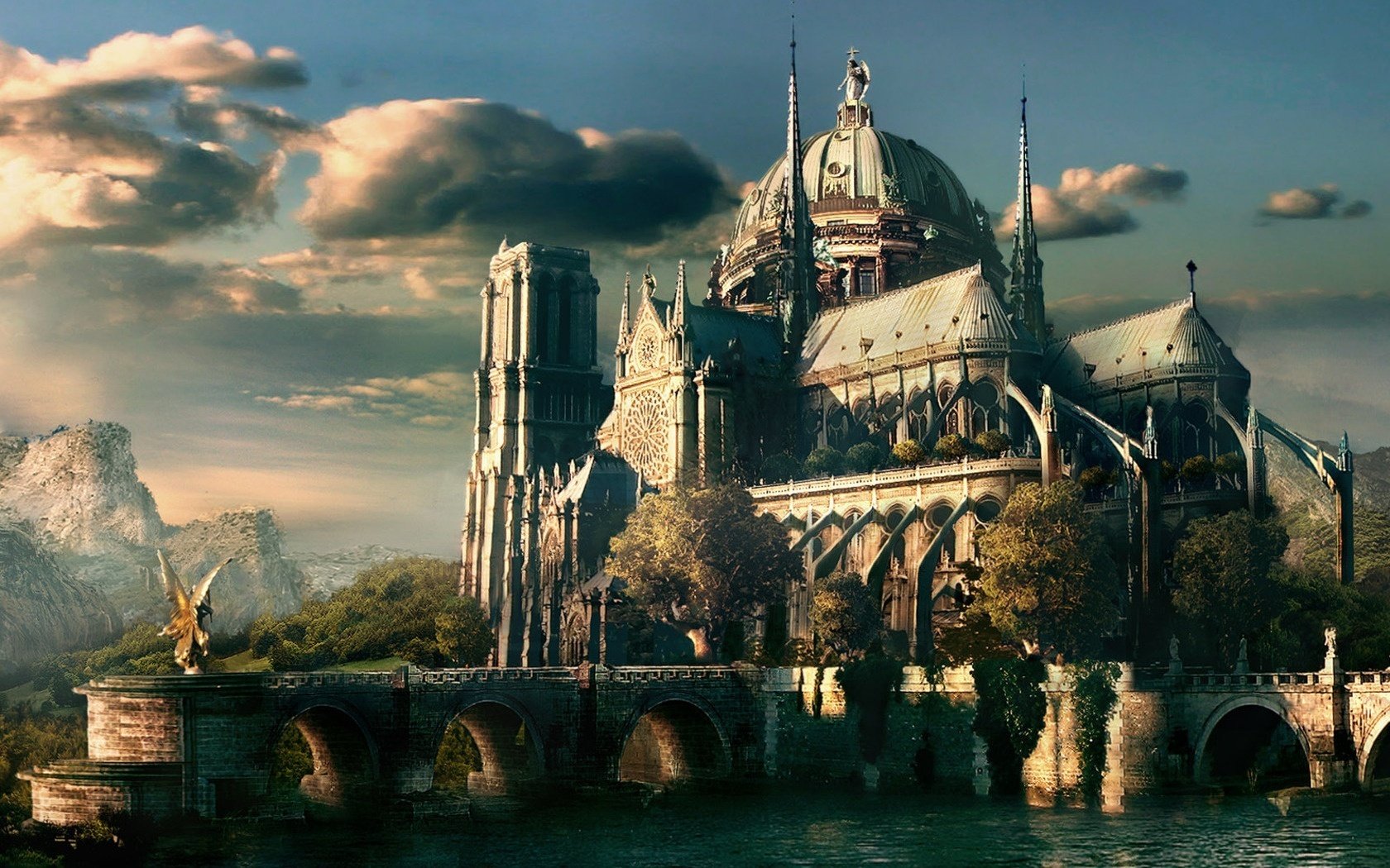 an architectural masterpiece castle river