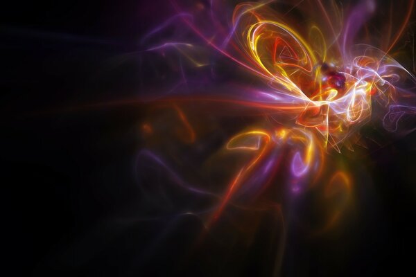 Abstraction. Red, Purple, Yellow