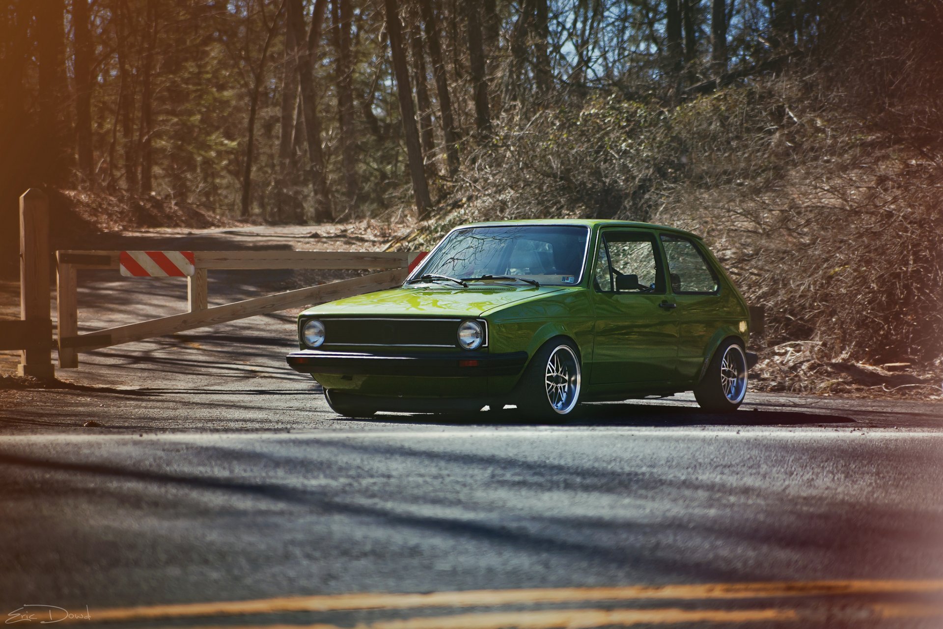 volkswagen mk1 golf gti green