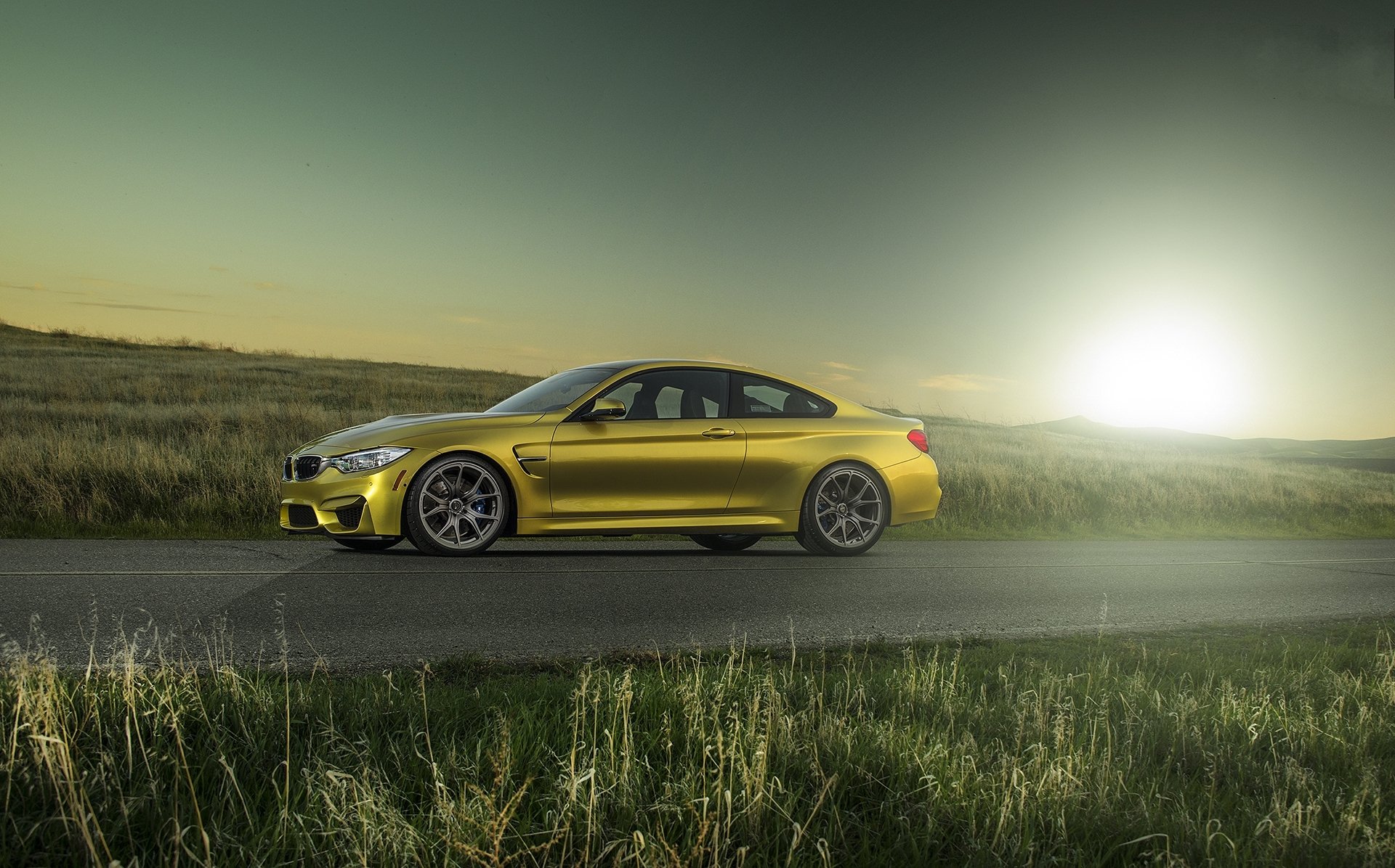 bmw m4 f82 yellow bmw rims sun