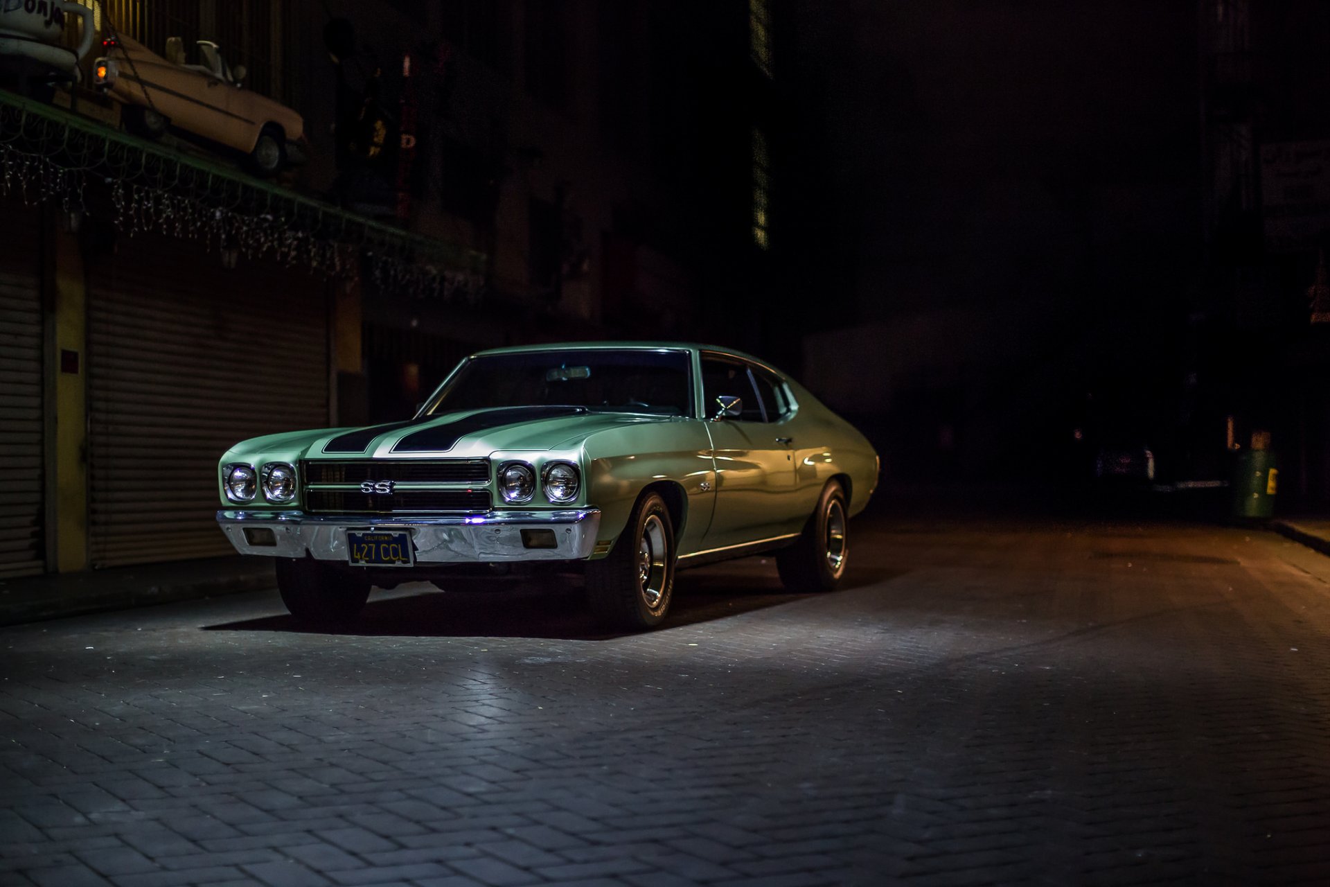 chevrolet chevelle ss classic retro yard