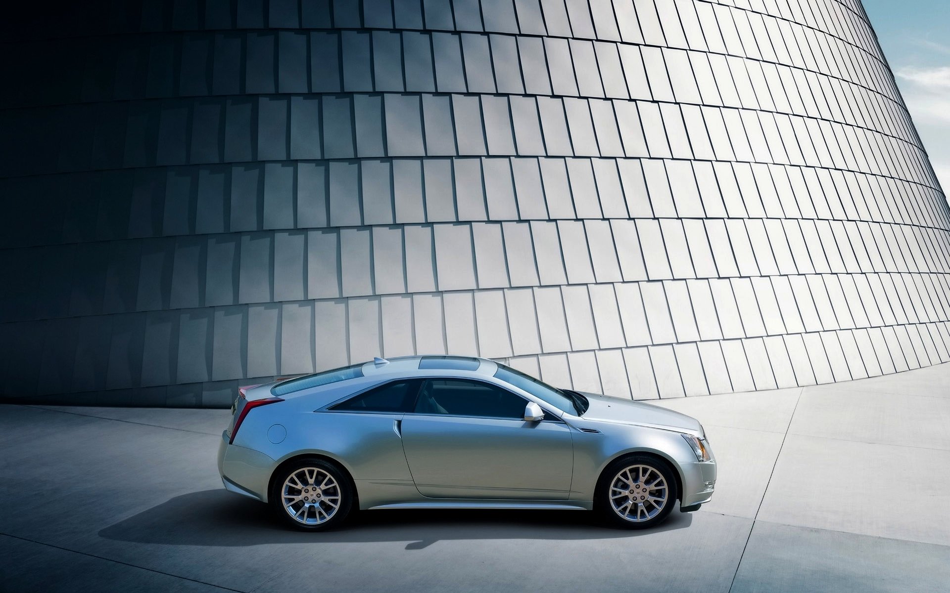 cadillac cts coupe grey side view auto shadow coupe