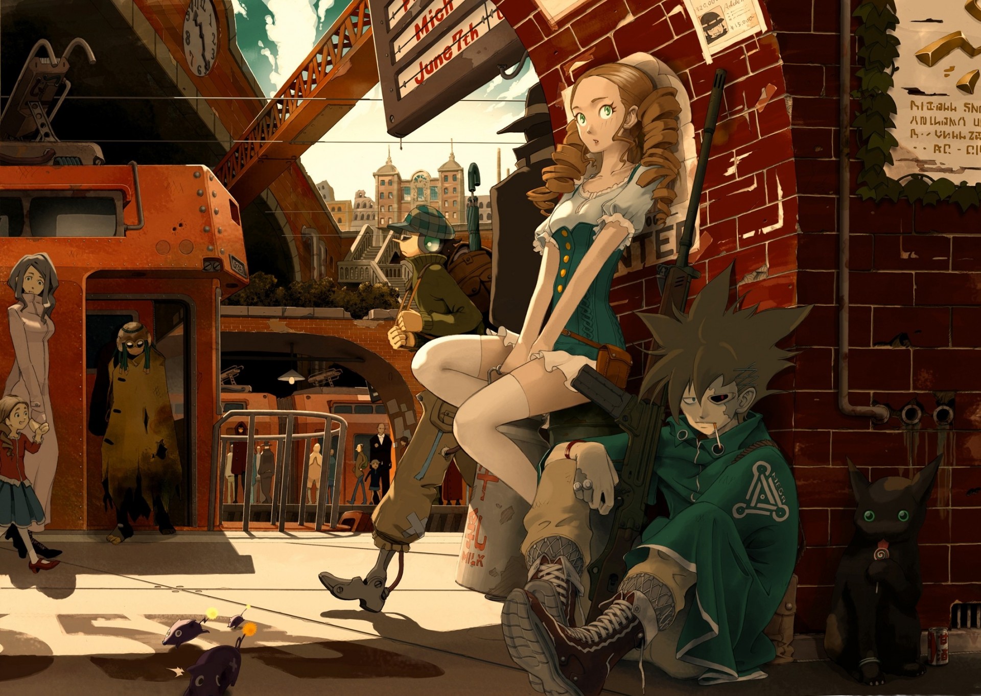 mask robots lollipop dress flying fortress cat animals weapon building town boots train thighhigh