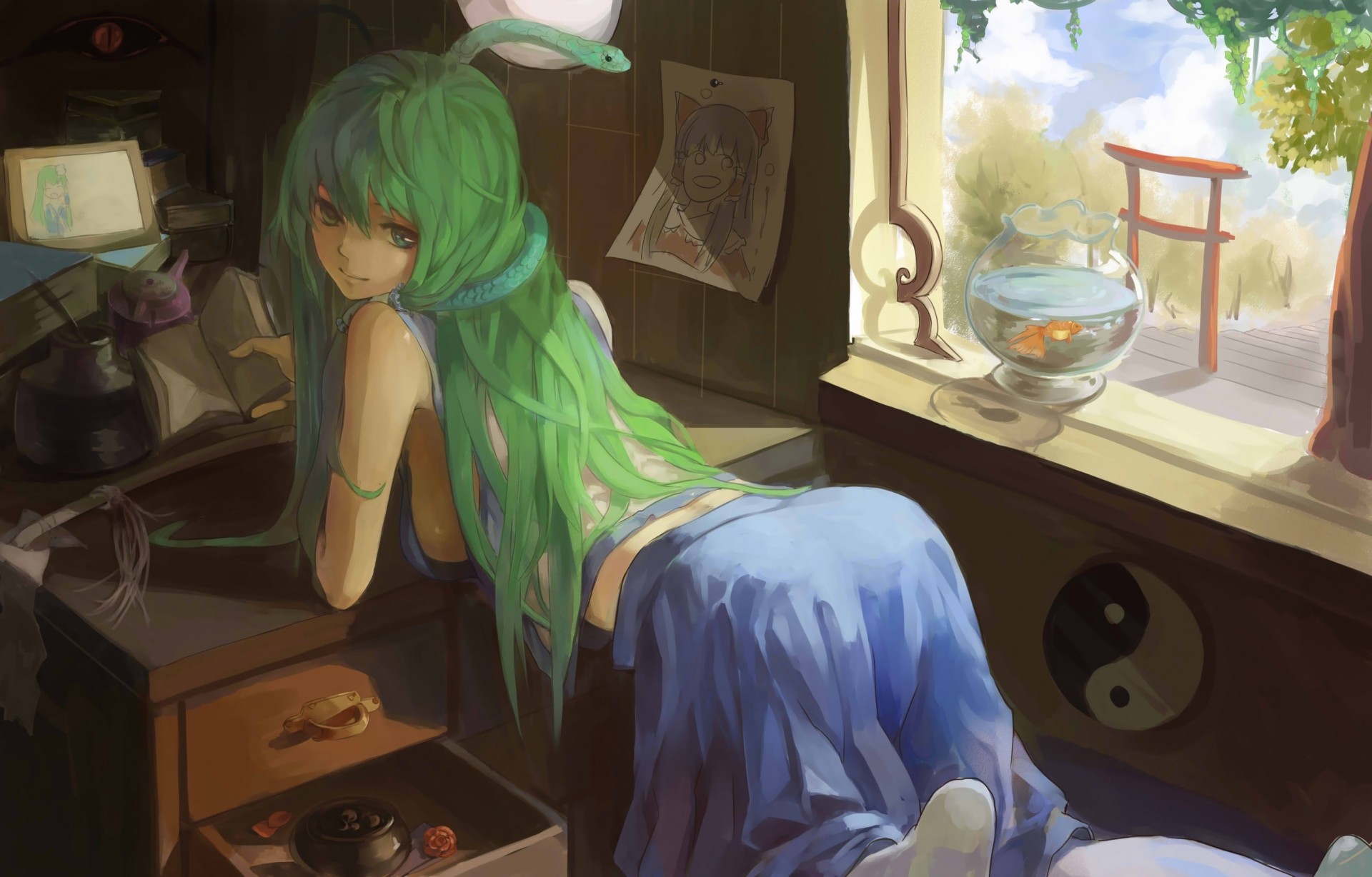 kochiya sanae sideboob