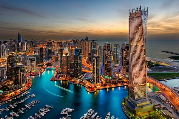 Night buildings in Dubai