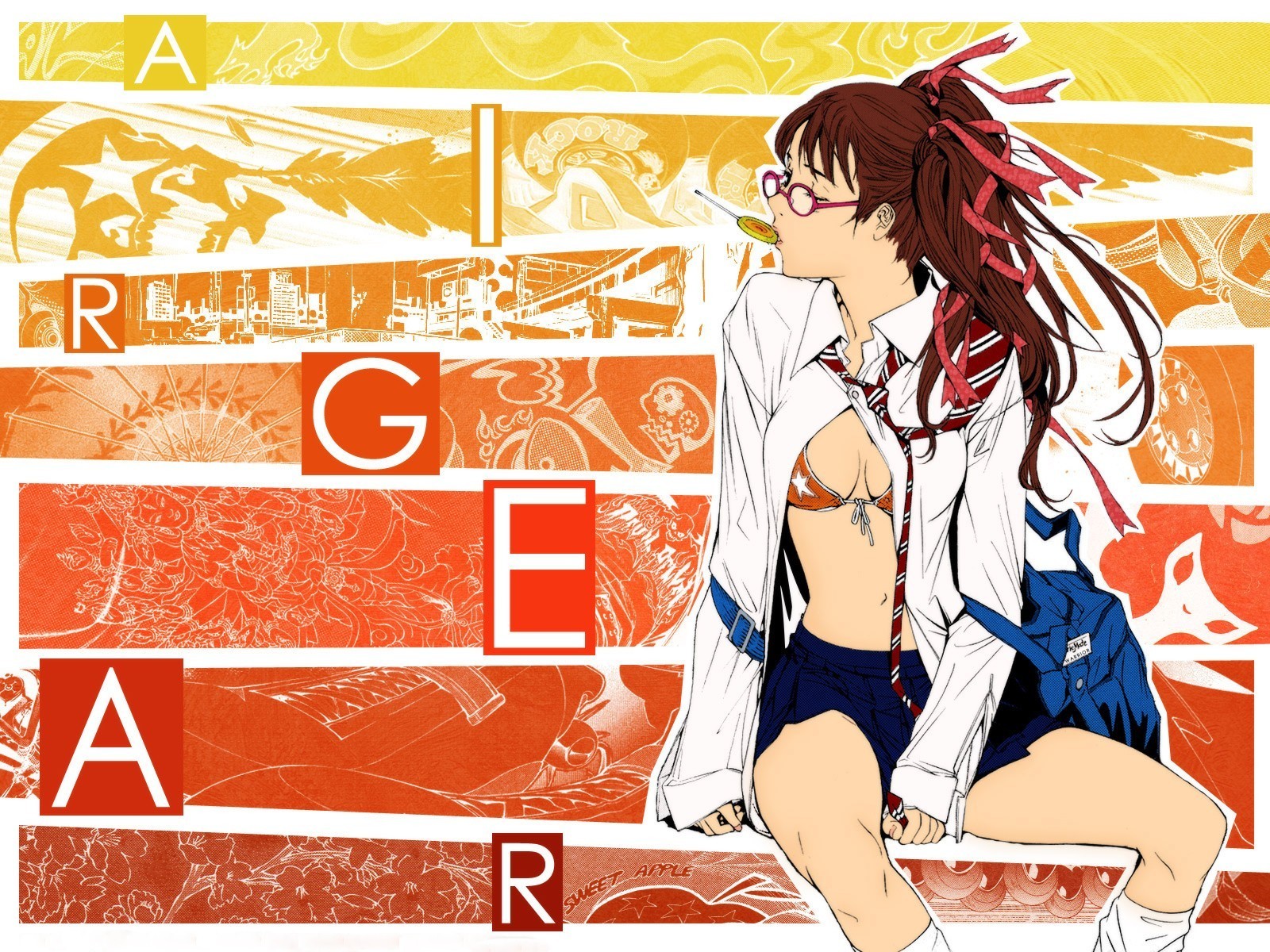 girl lollipop brown hair