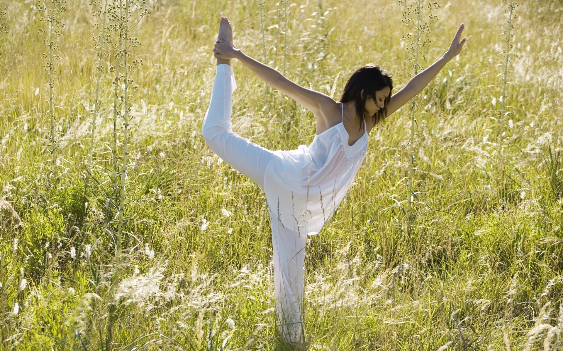 brunette grass a woman mig-15 girl