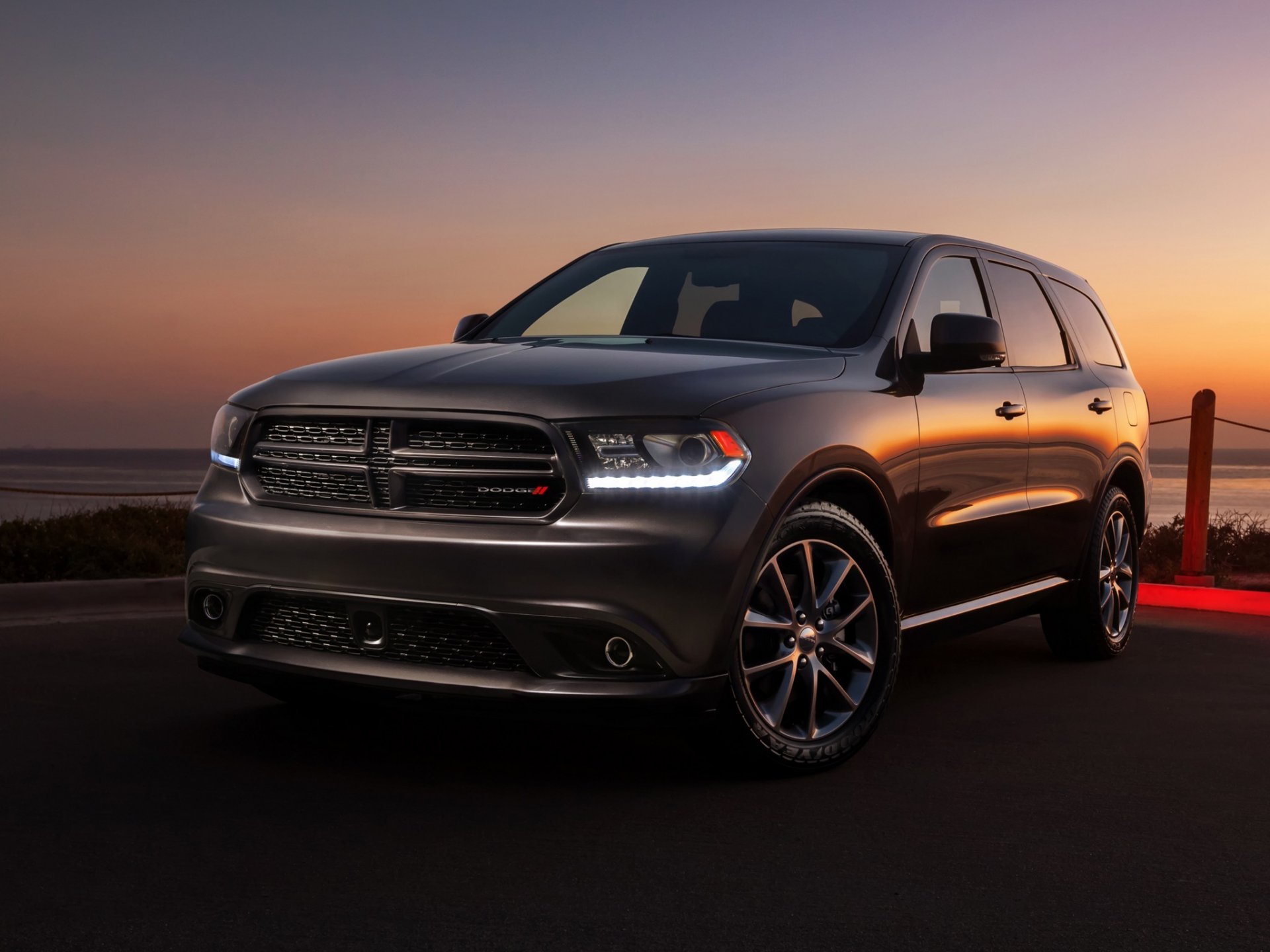 dodge r/t dodge durango auto sunset