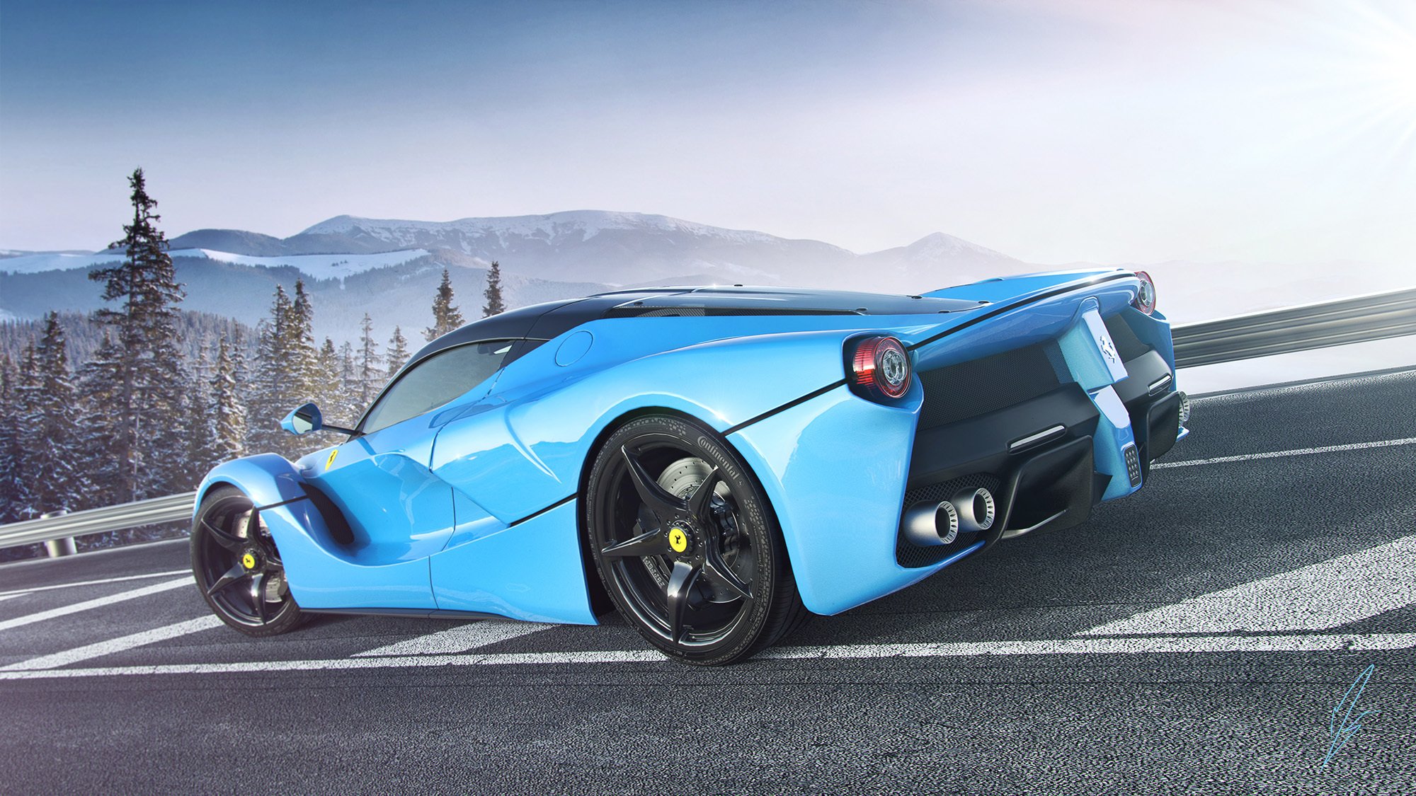 ferrari laferrari supercar avtooboi
