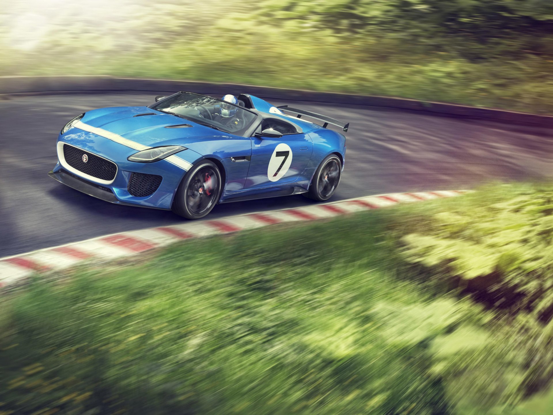 jaguar project 7 concept vehicles blue