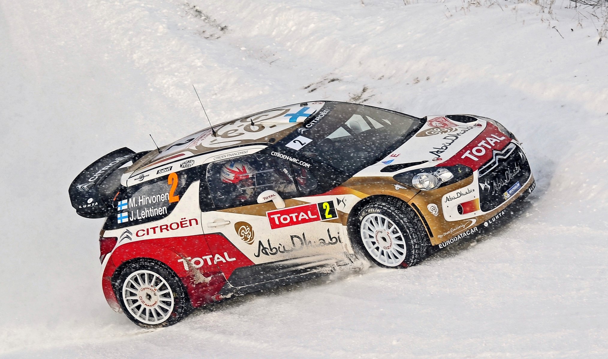 citroen ds3 rally wrc snow winter full citroen m. hirvonen J. lehtinen