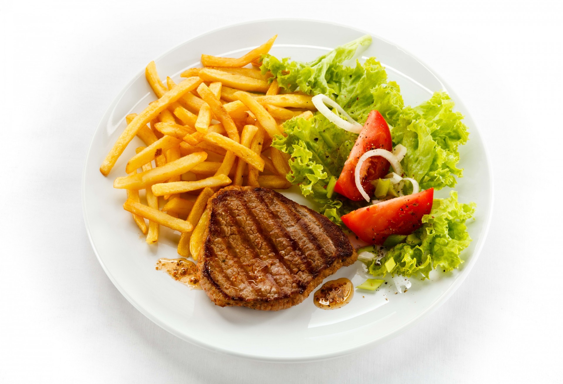 potatoes chop salad plate cabbage meat