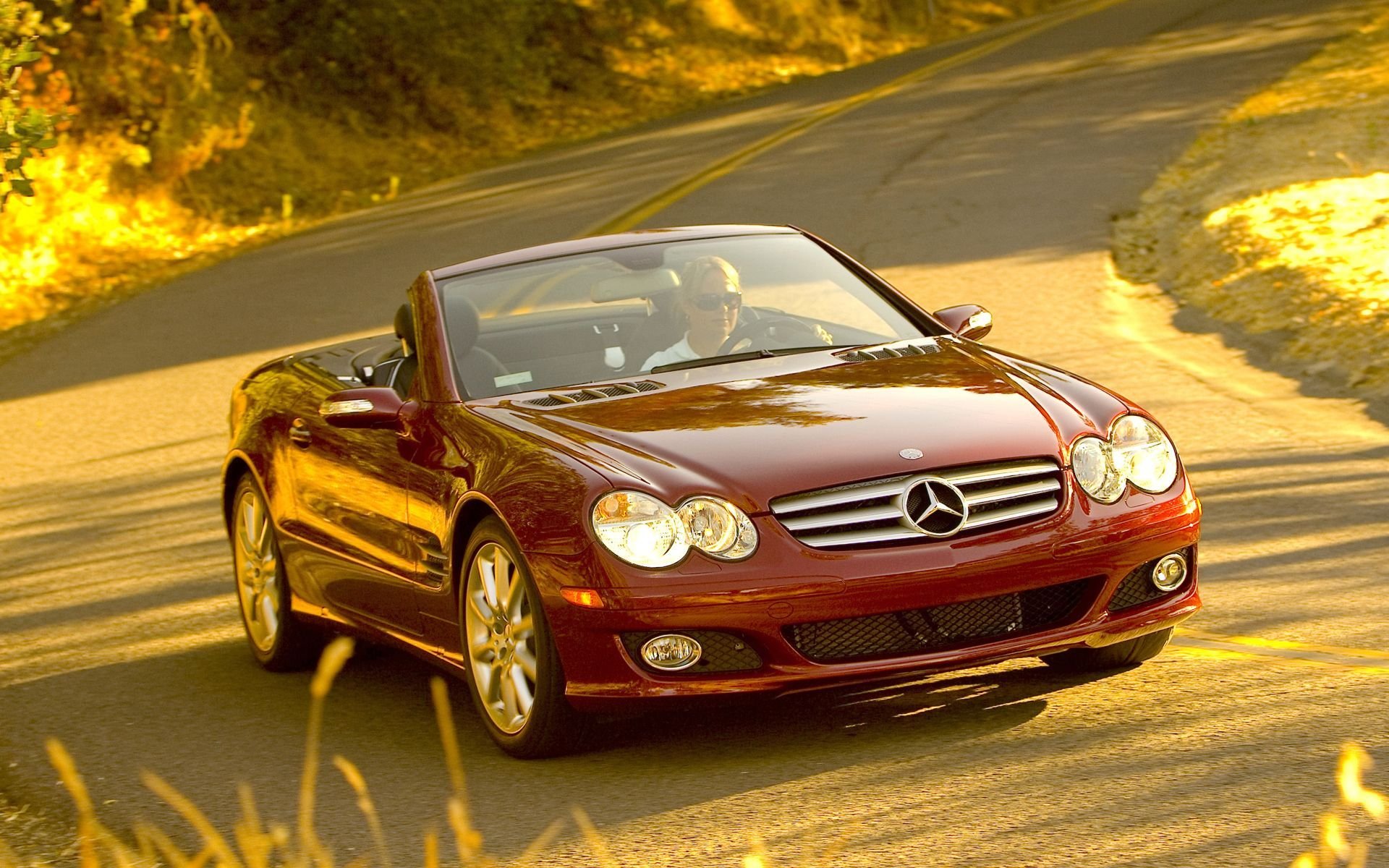 machinery road girls steering wheel car cars mercedes mercedes sl 550 widescreen