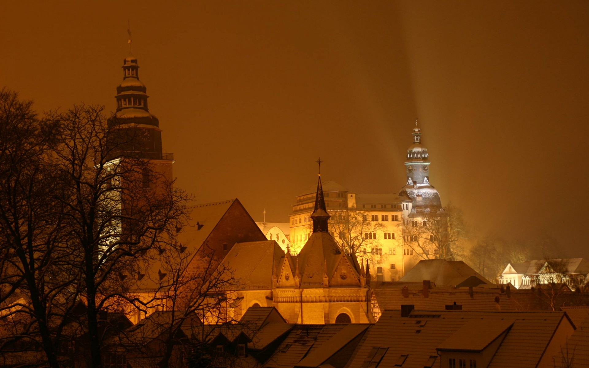 castle holiday winter view