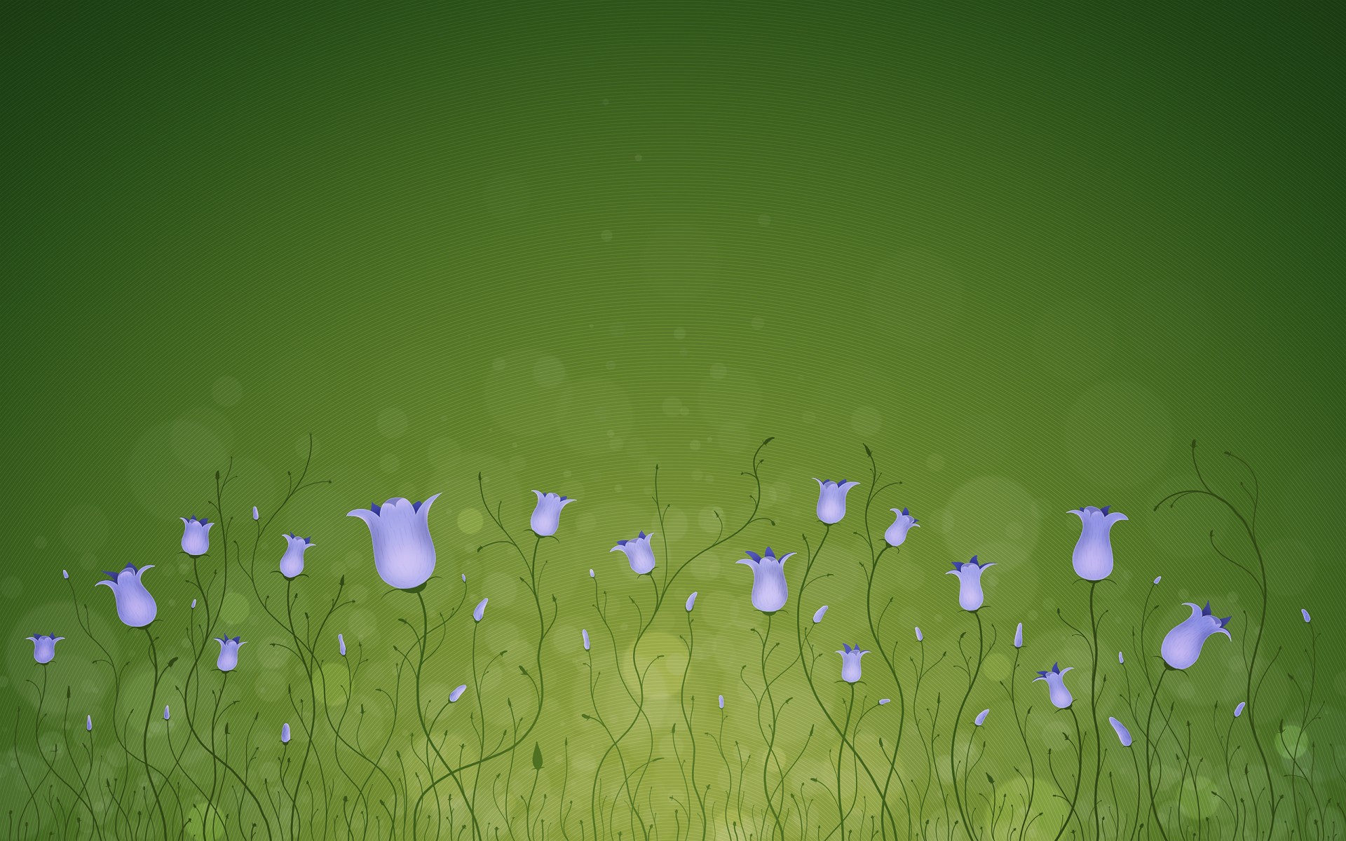 flower bells green following line