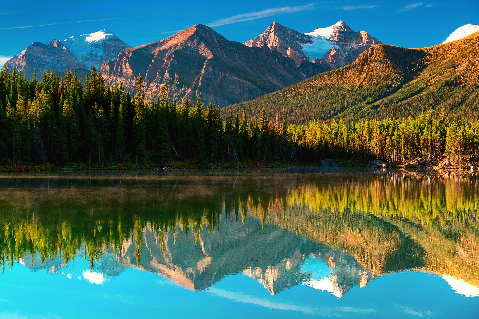 canada lake herbert mountain forest