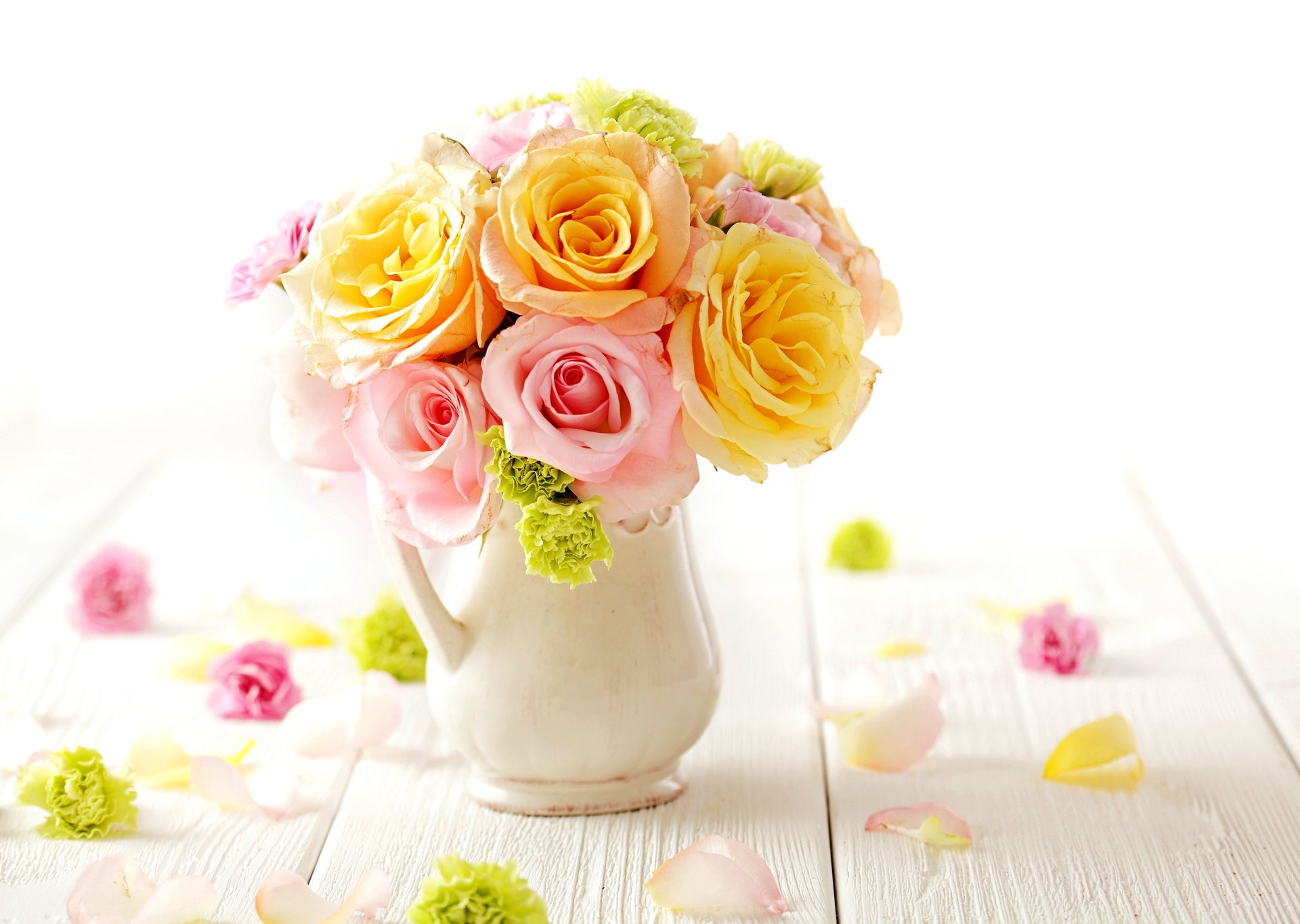 tender pastel flowers roses bouquet sweet