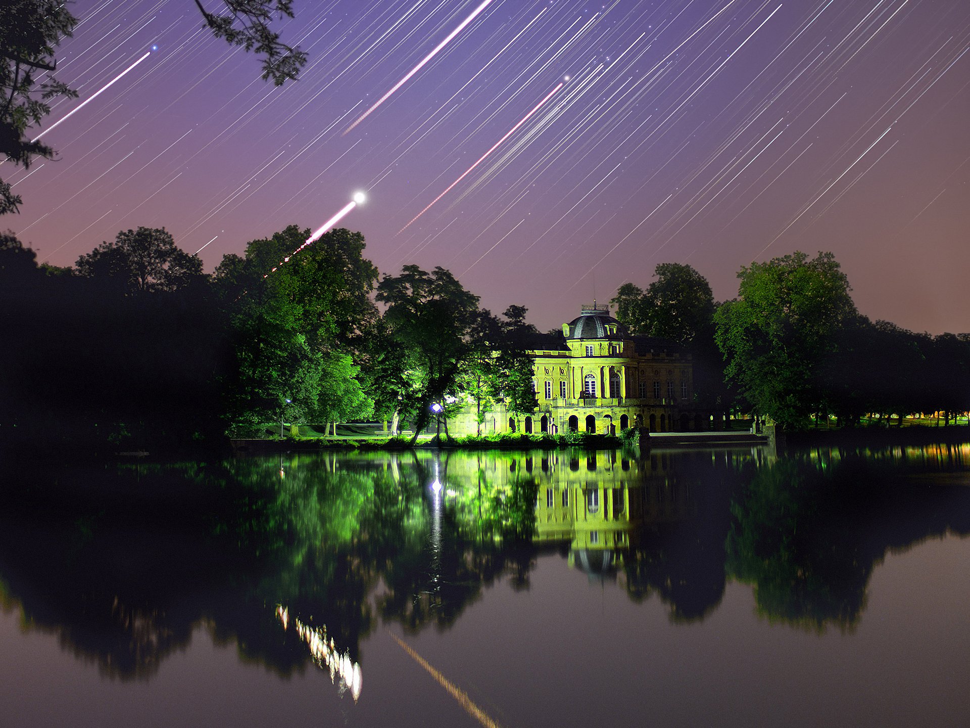 venus jupiter aldebaran galaxy ms stuttgart germany lake
