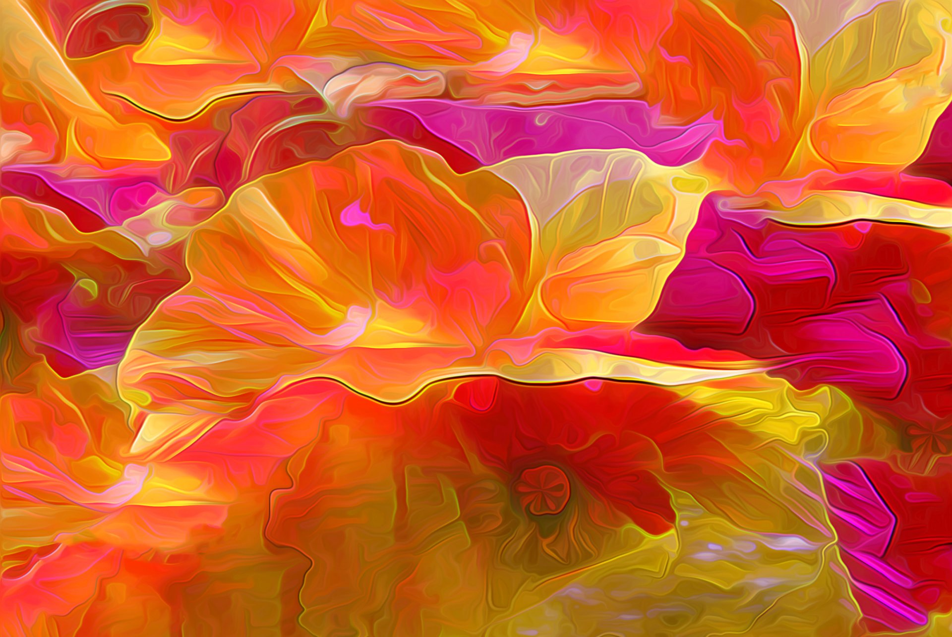 flower petals poppy rendering