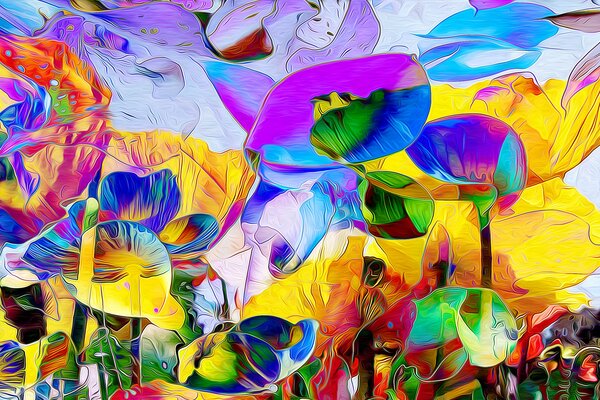 Interesting colored flower petals