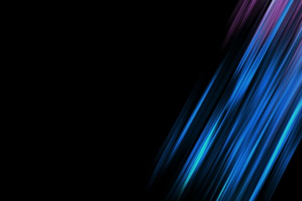 Blue rays on a black background