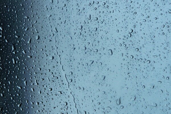 Raindrops on the glass