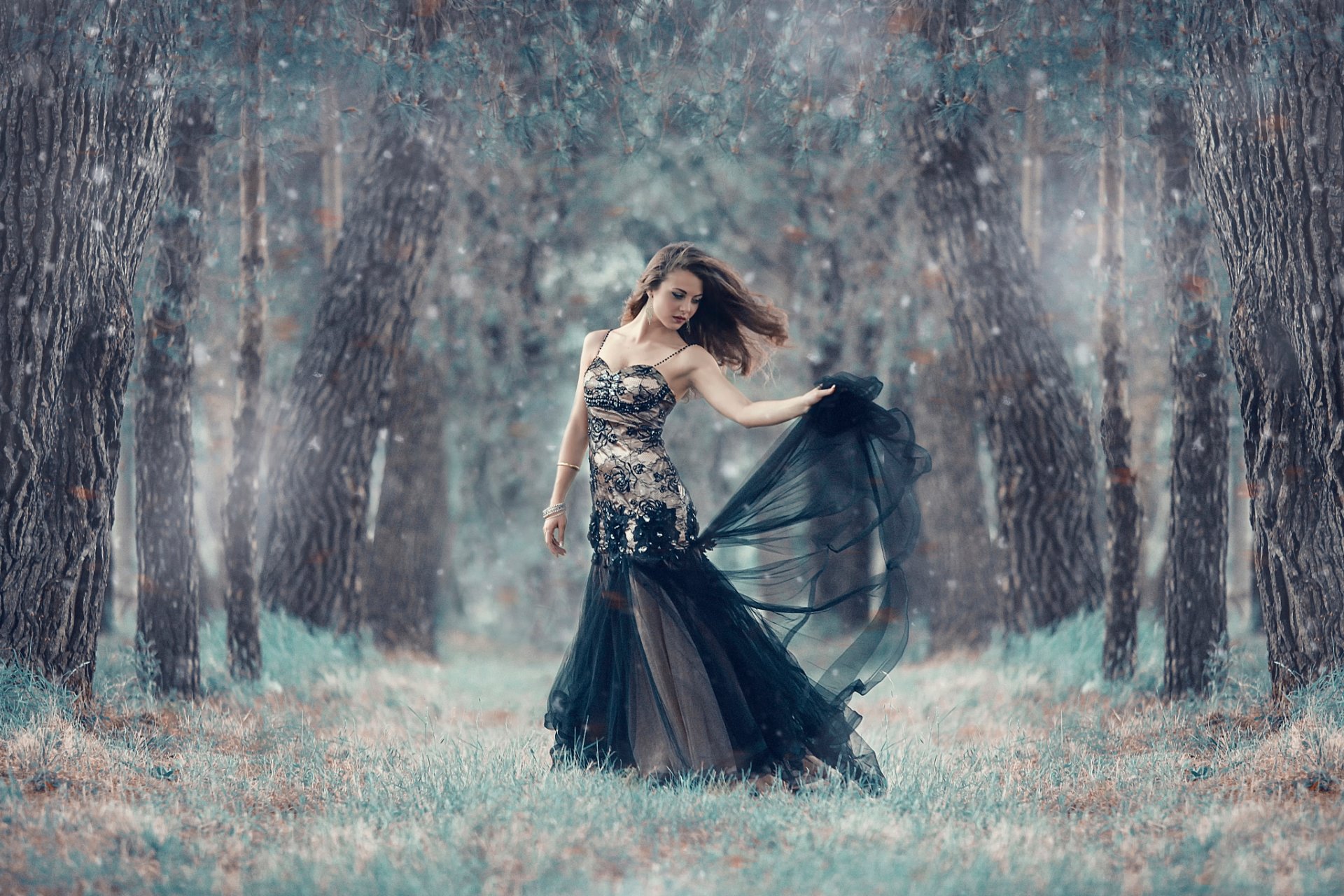 a cold forest girl dress forest alessandro di cicco