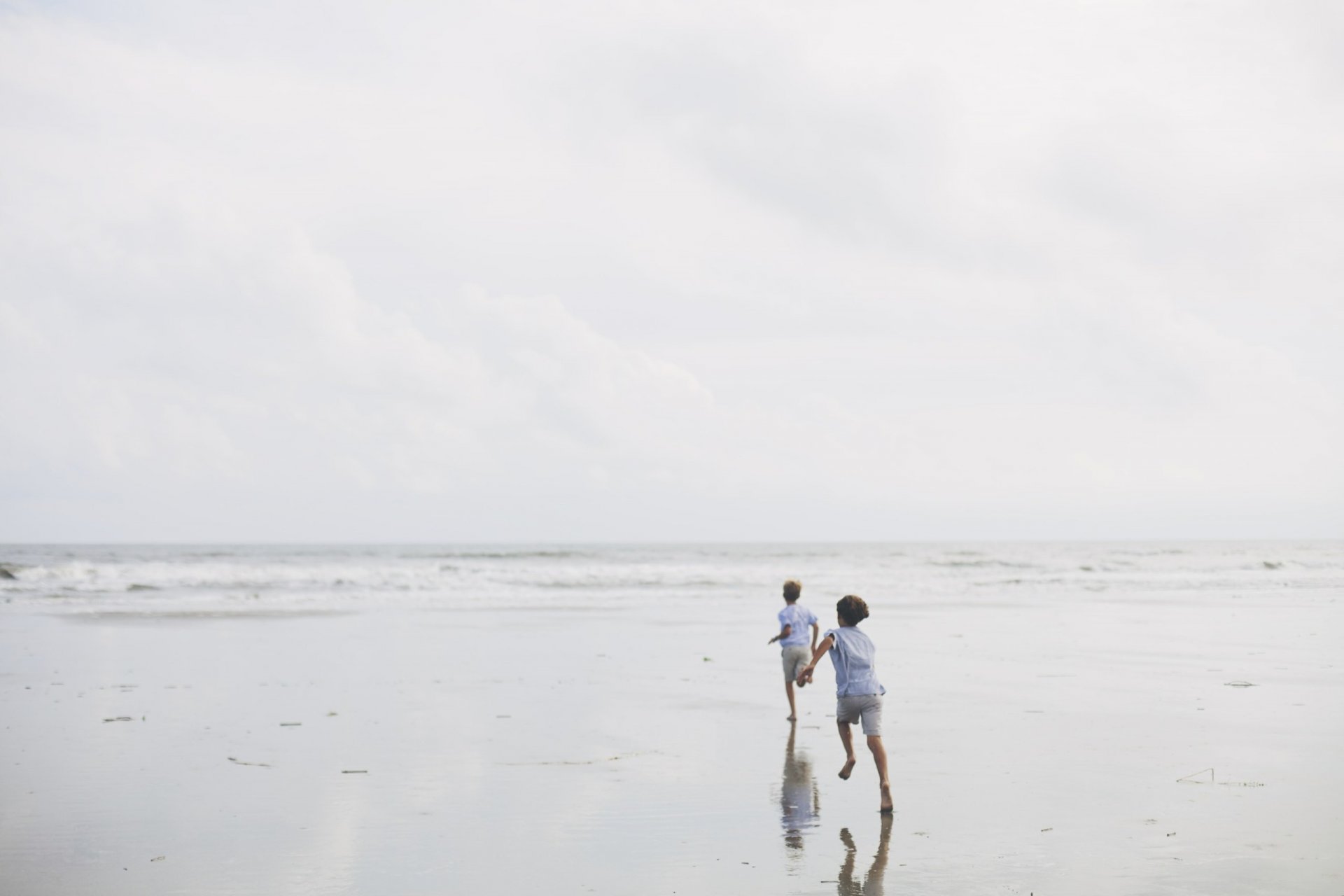 children joy sea sky beach sand shore running light day