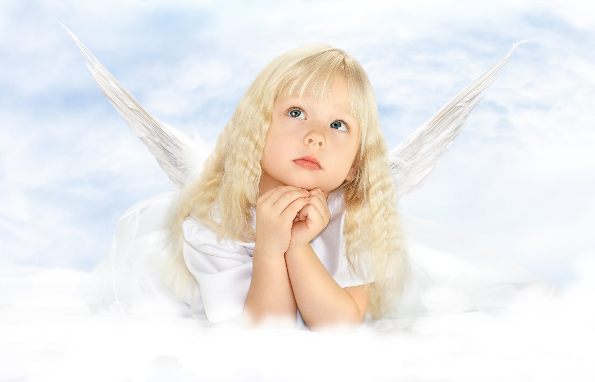 girl child angel wings beautiful childhood