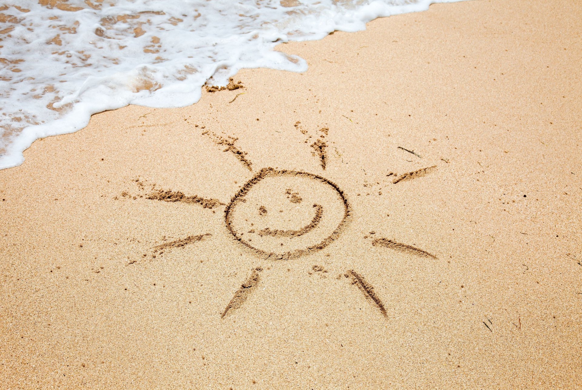 mood summer beach sand smile sun sun drawing sea water wave foam background wallpaper widescreen fullscreen widescreen widescreen