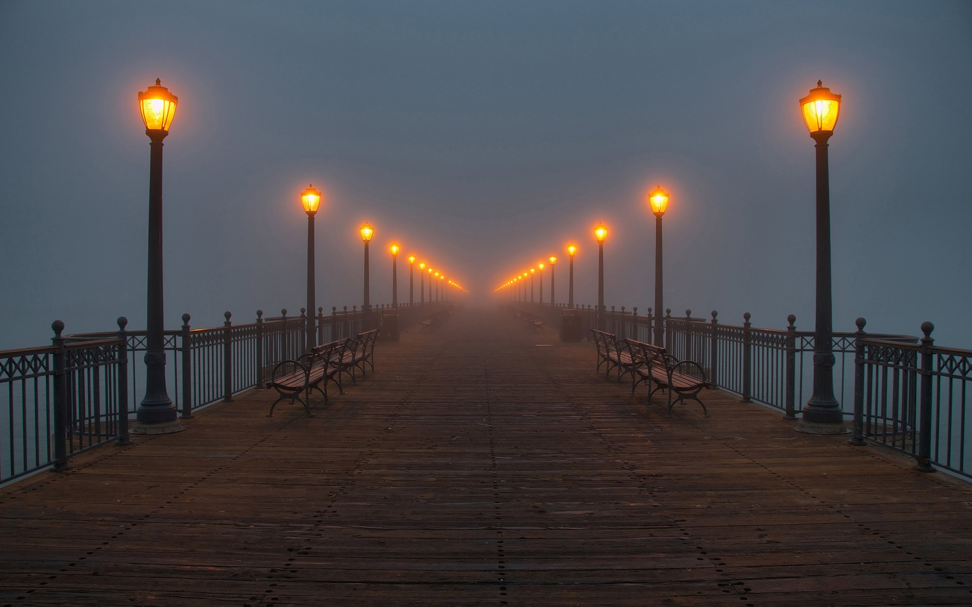 pier lamps fog