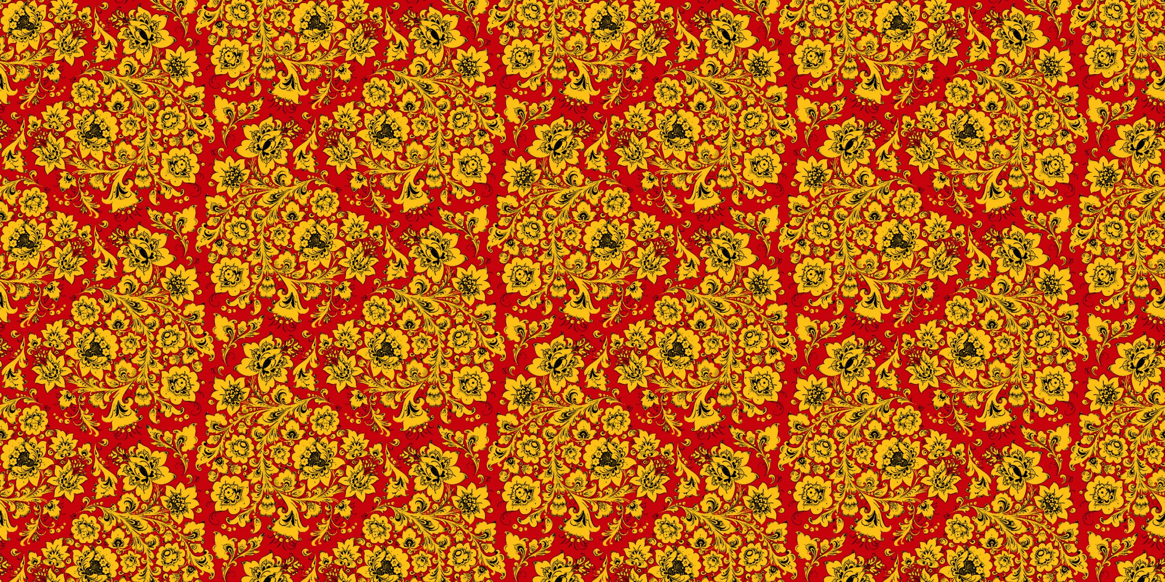 khokhloma red yellow