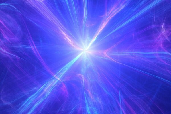 Spotlight light in the blue distance