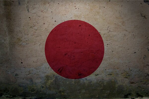 Flag of the country of Japan with darkening