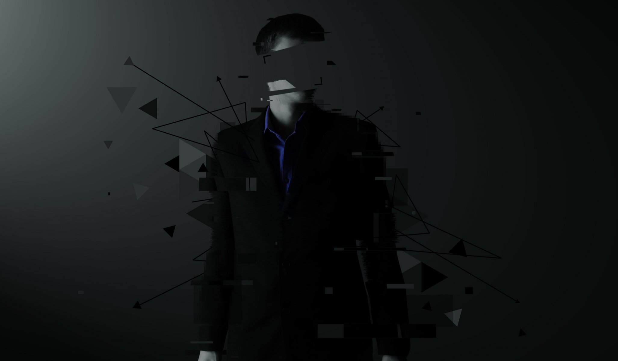 man without a face abstract rendering h b jacket