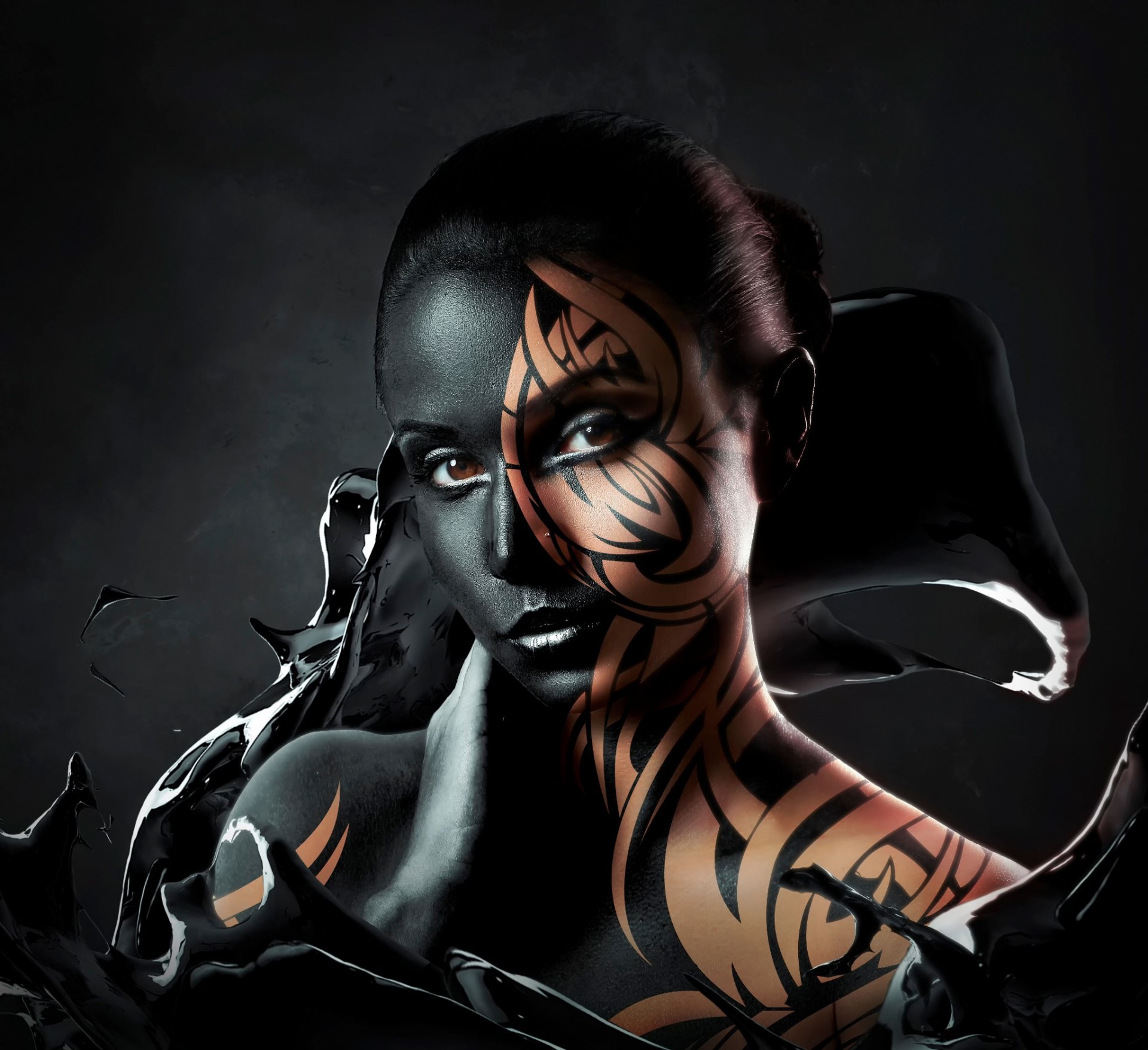 jamie lee philips digital art make-up paint onxy