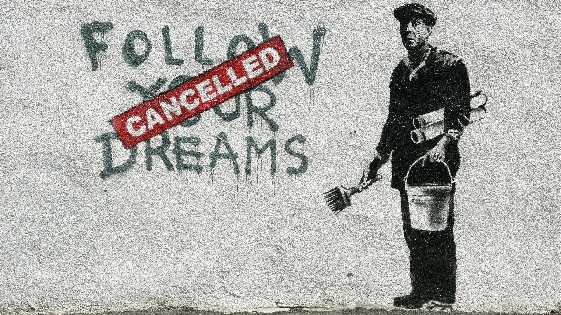 banksy graffiti wall