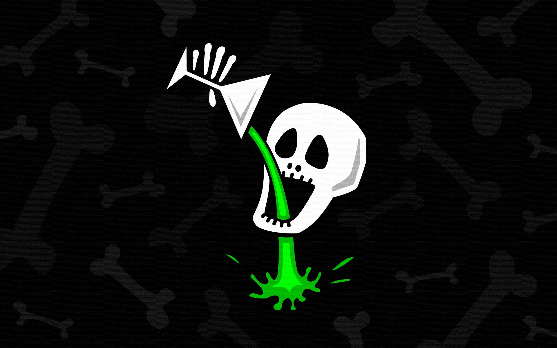 kull glass drink bone