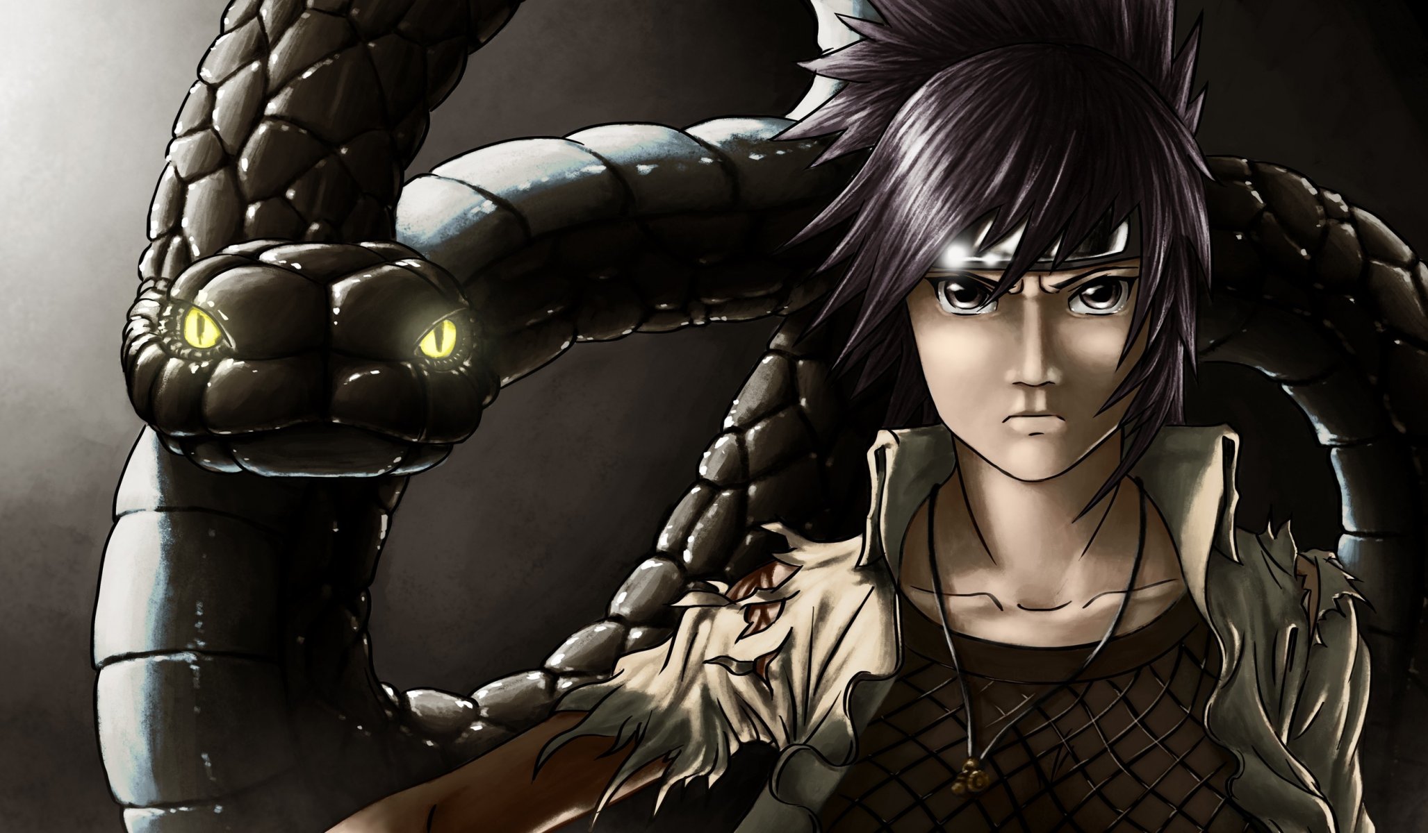 art naruto anko mitarashi girl snake bandana pendant