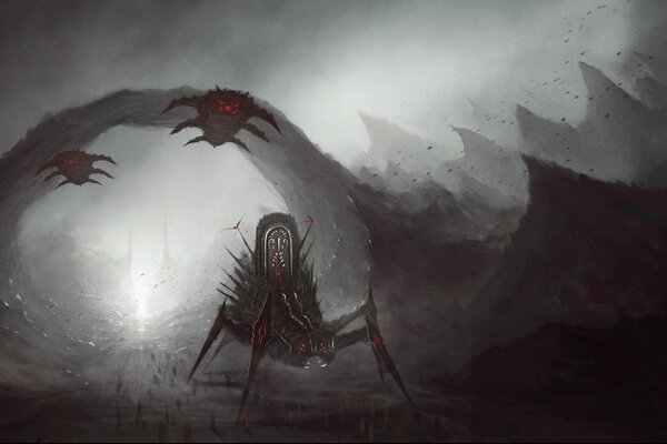 Spiders and beetles in the dark of night