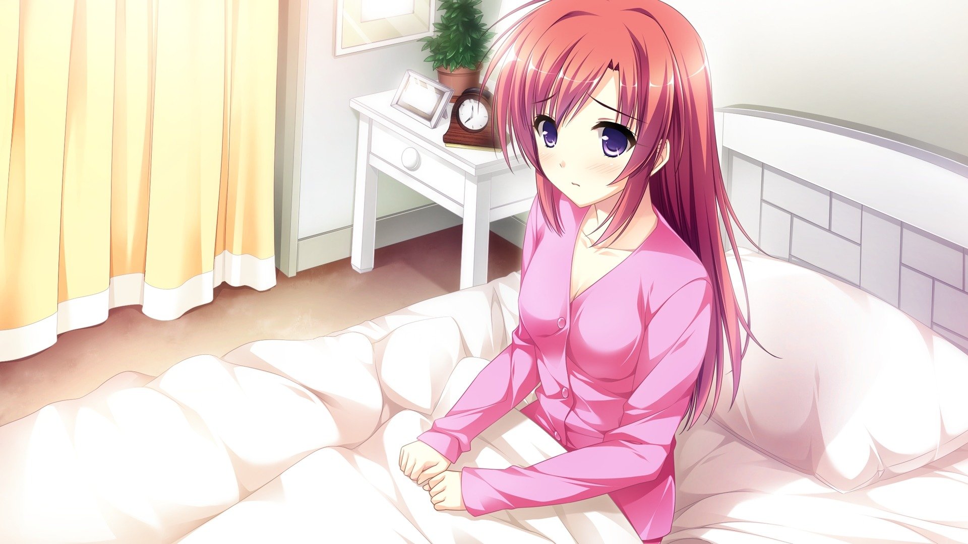 art sayori girl katakura saki view surprised house bed sun mote sugite shuraba na ore