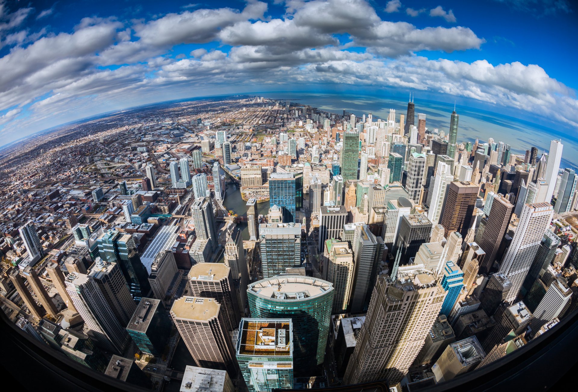 chicago illinois town ocean skyscraper beach panoramma height