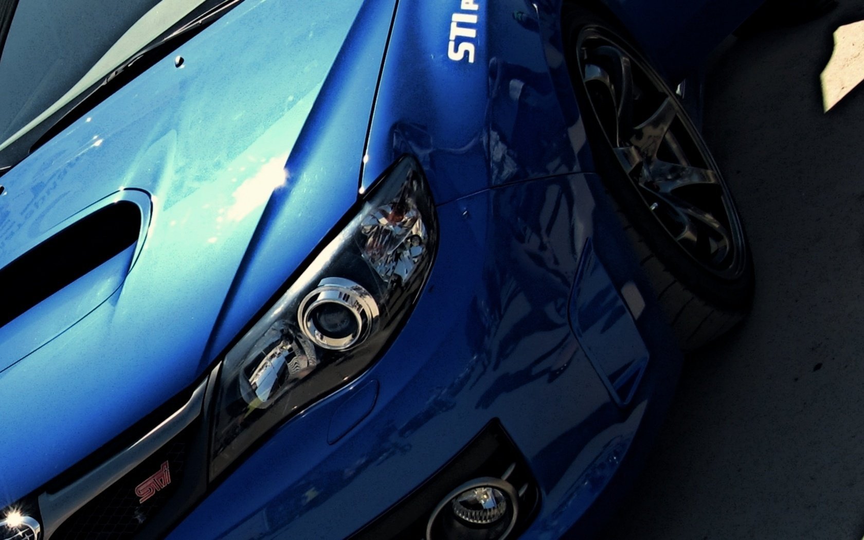 machine impreza blue auto subaru