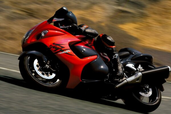 Racing on sports motorcycles without accidents