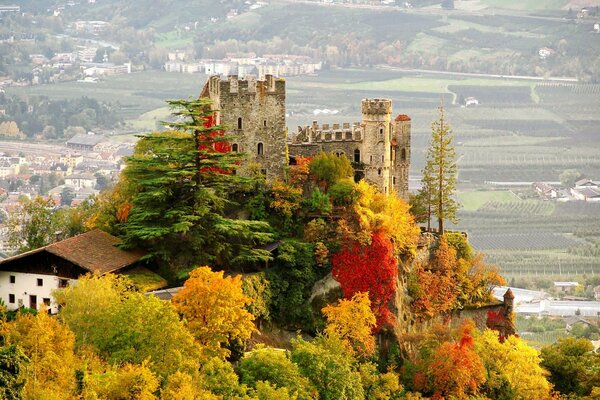 Golden autumn has painted the city in bright colors