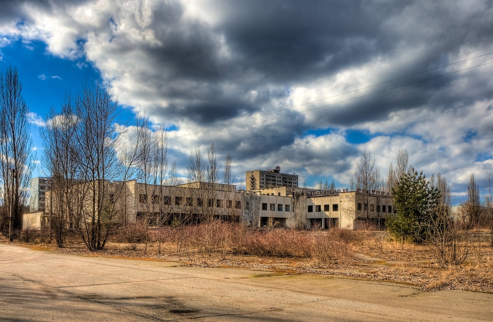 pripyat road bush building