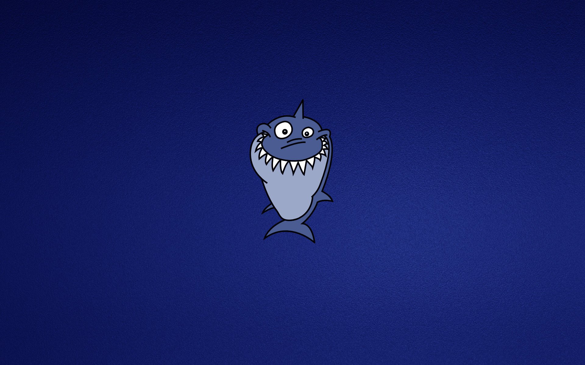 toothy minimalism shark blue smile shark