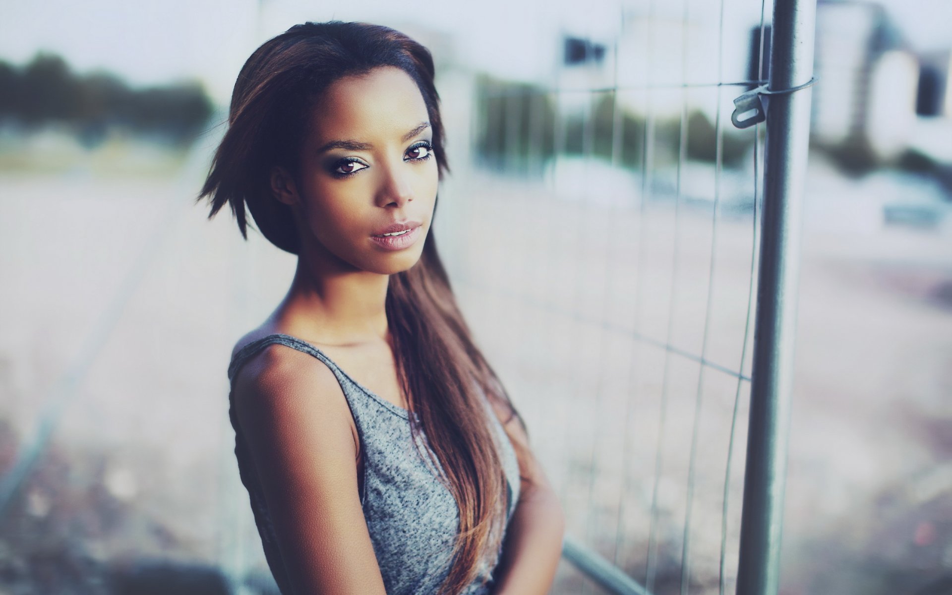 girl view background