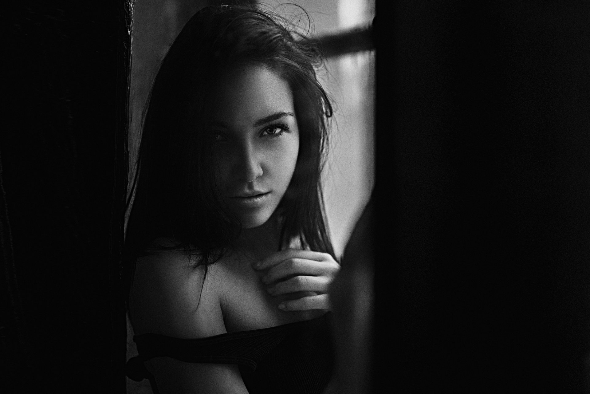 inna behind the glass portrait view george chernyad ev