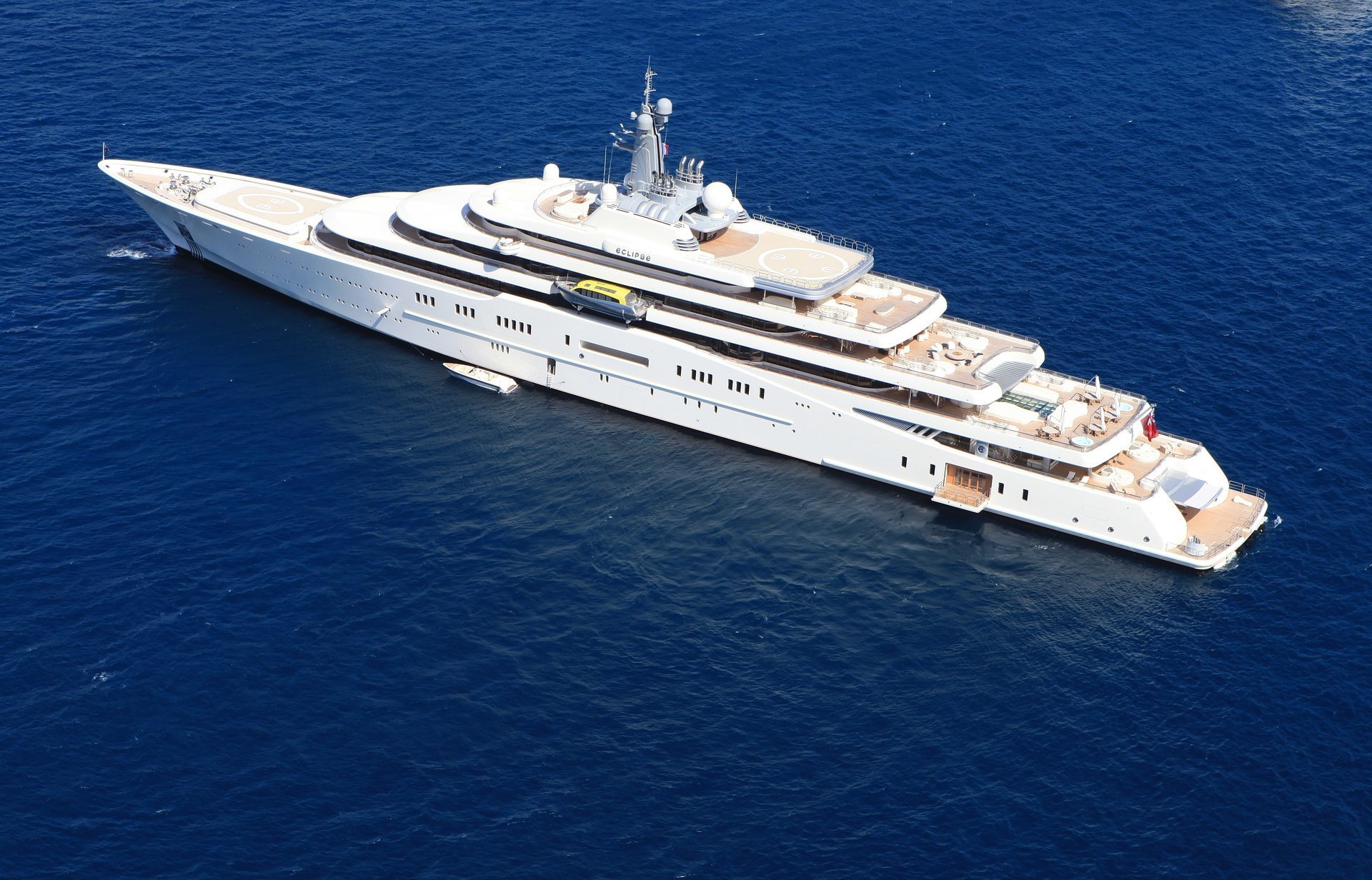 yacht motor white eclipse mega yacht boat sea